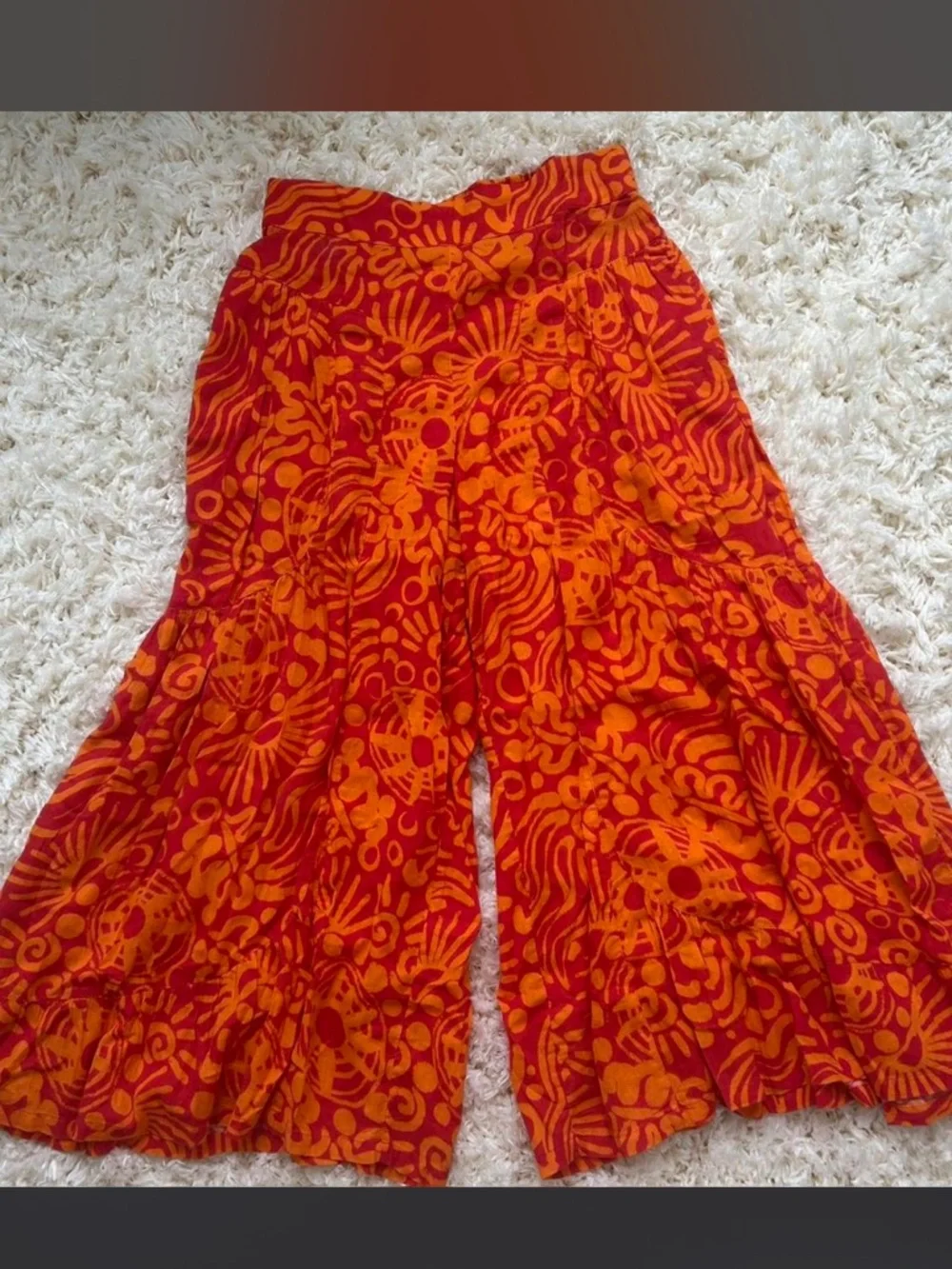 Free People Dawn On Me Wide Leg Printed Pants - Picture 3 of 6